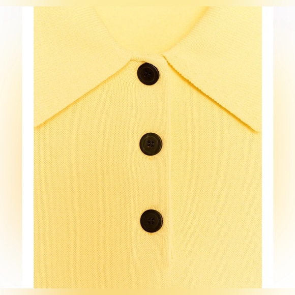 🆕 Zara SHORT SLEEVE KNIT POLO TOP - Picture 6 of 7